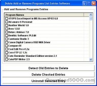 Delete Add and Remove Programs List Entries Softwa screenshot